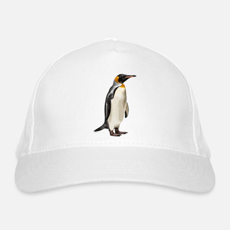 majestic king penguin Organic Baseball Cap