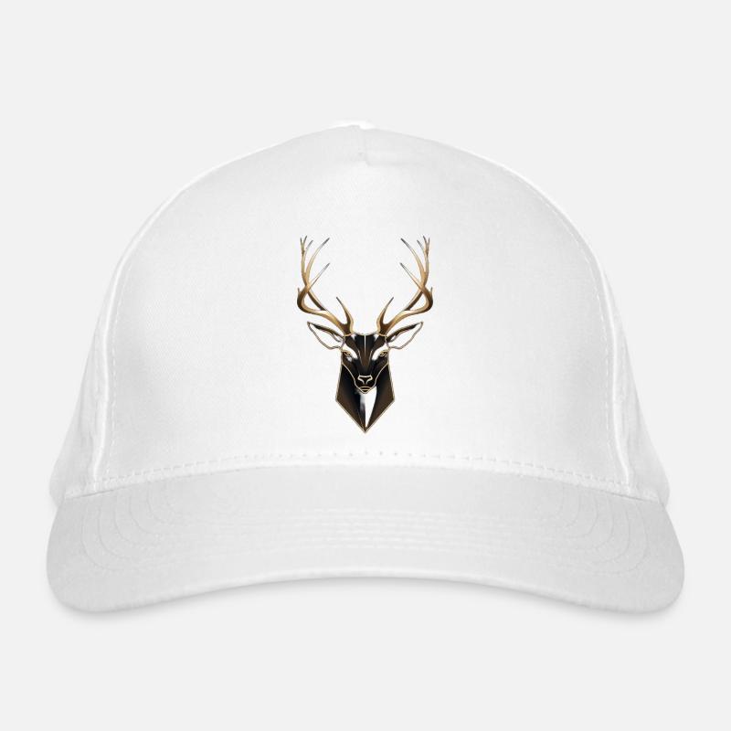 Minimalistischer Hirsch Bio-Baseballkappe