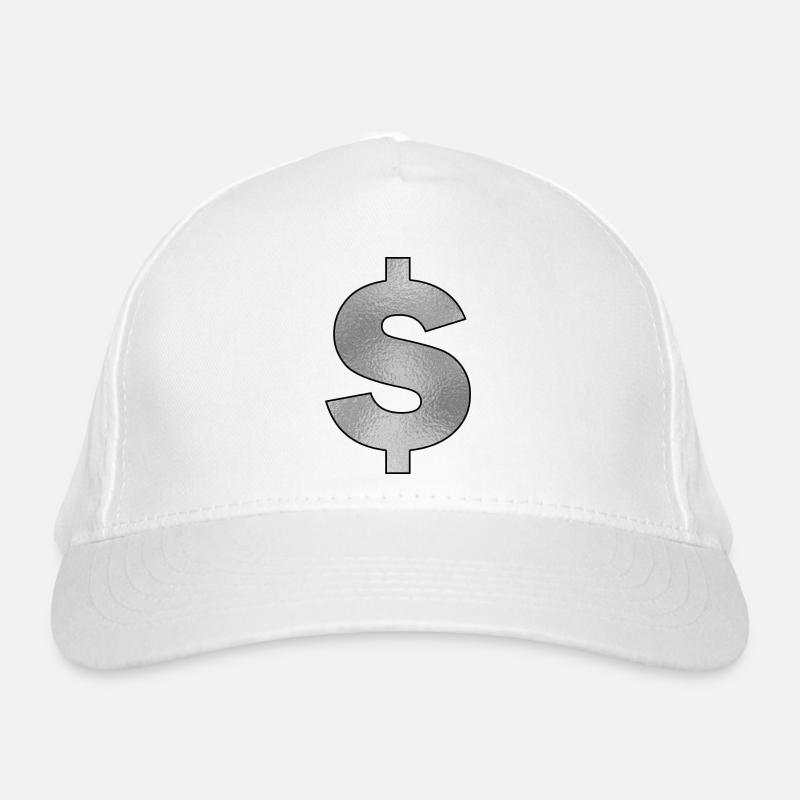 Dollarzeichen Silber Bio-Baseballkappe