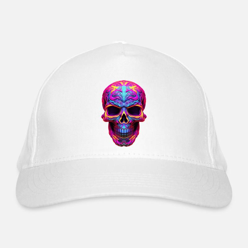 Neon Skull 2 Organic Baseball Cap