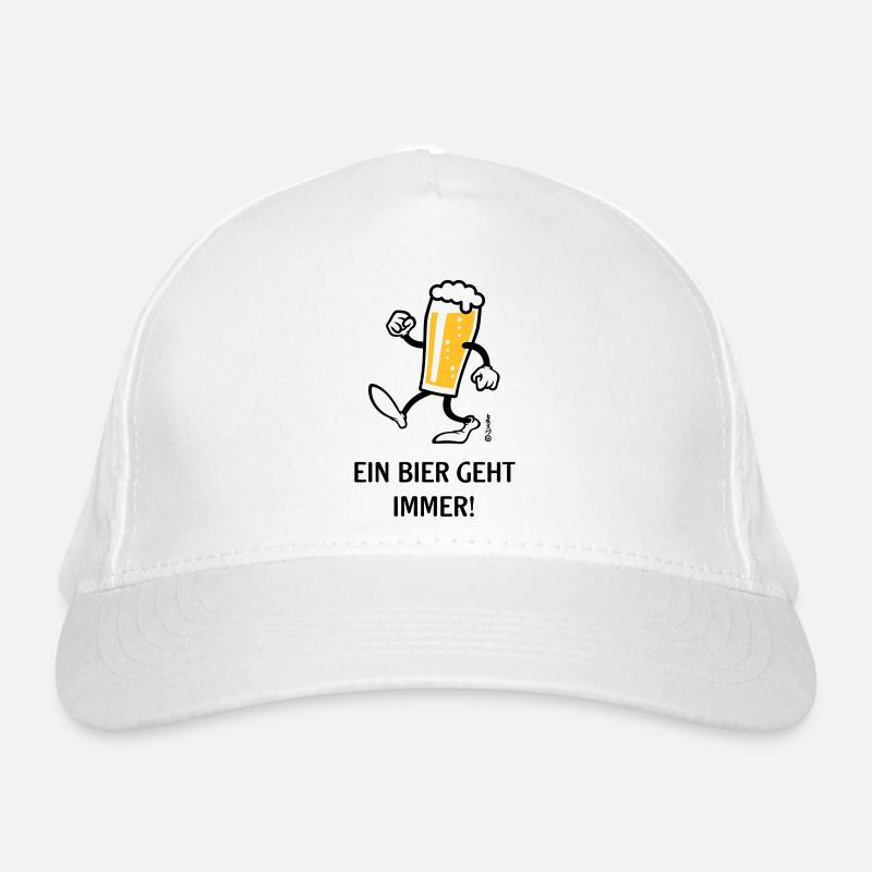 XEin Bier Geht Immer! (Bierchen / Cartoon Lustig) Bio-Baseballkappe