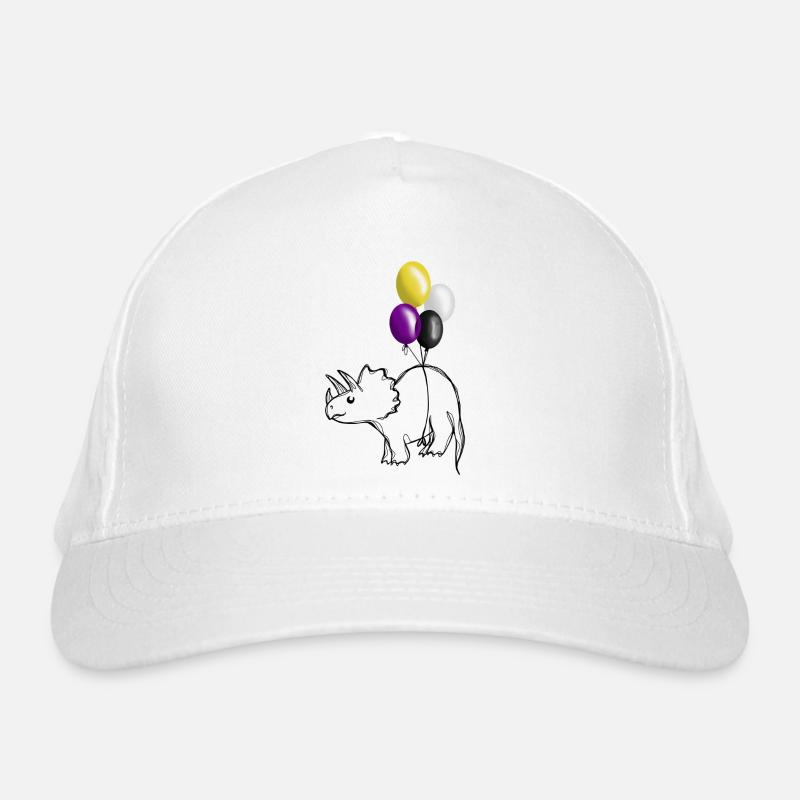 Pridosaur Dinosaur Nonbinary Organic Baseball Cap