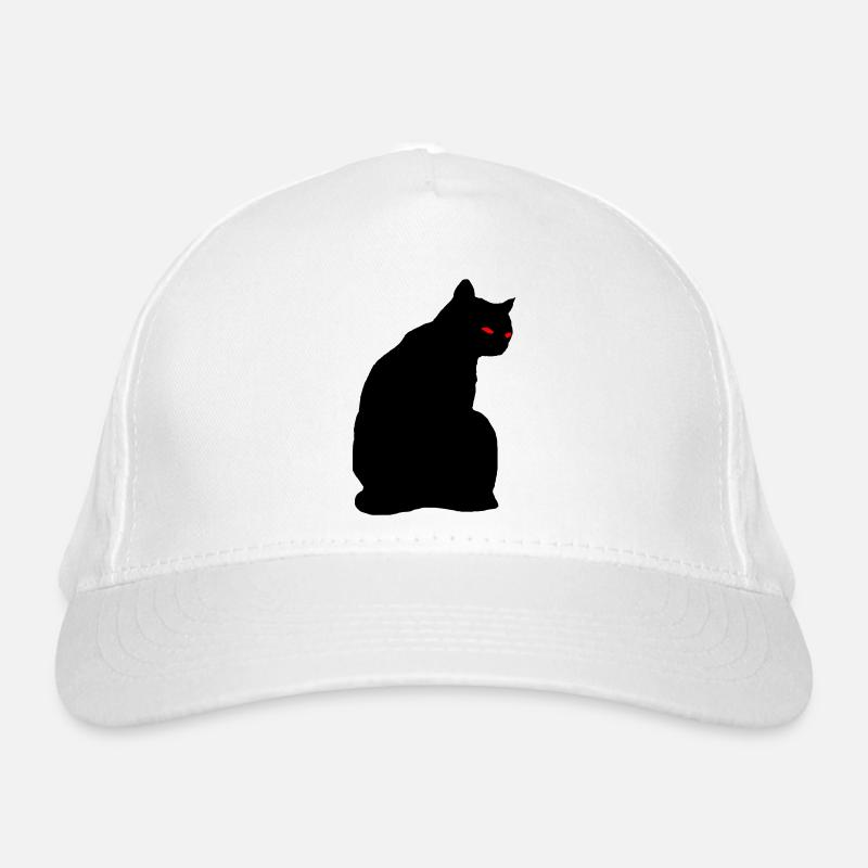 Chat noir - Casquette classique bio - blanc