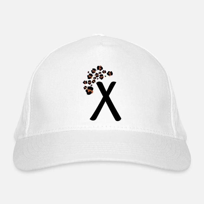 Letter x leopard print Organic Baseball Cap