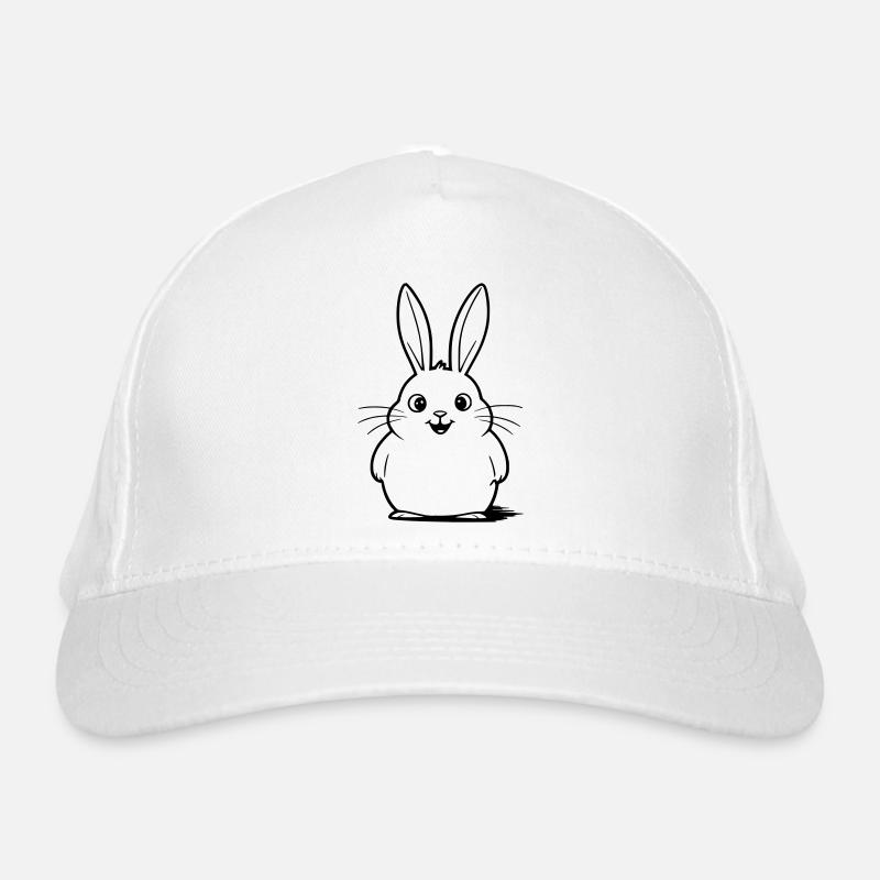 lapin mignon comme illustration vectorielle - Casquette classique bio - blanc