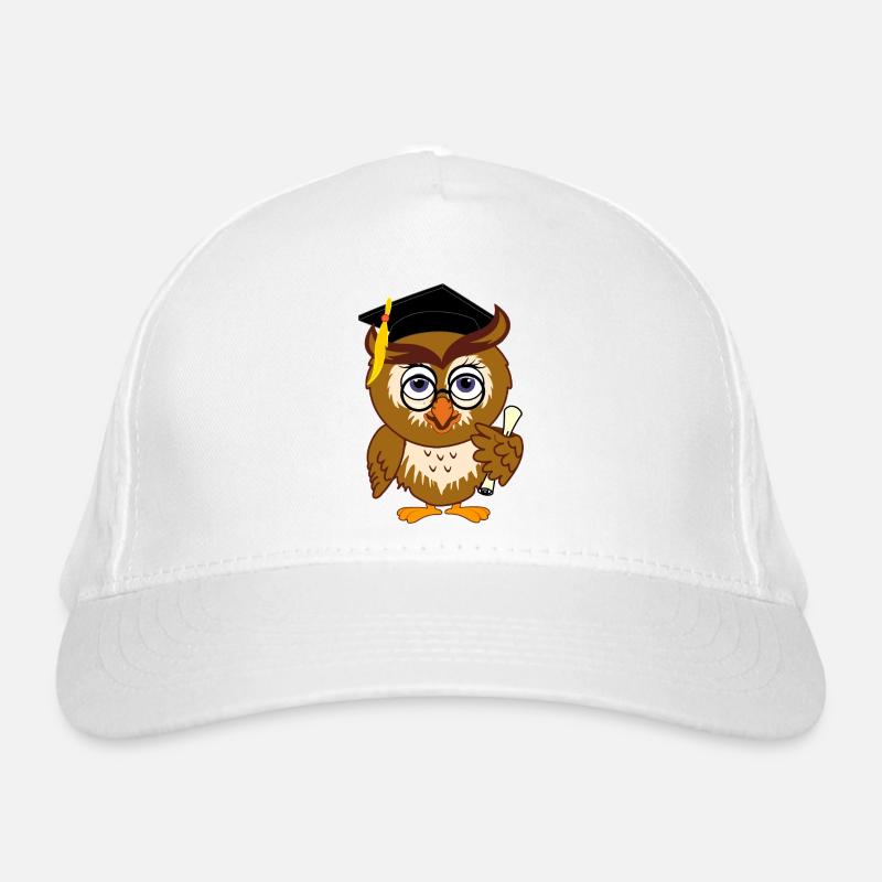 Smart Owl with Diploma Organic Baseball Cap