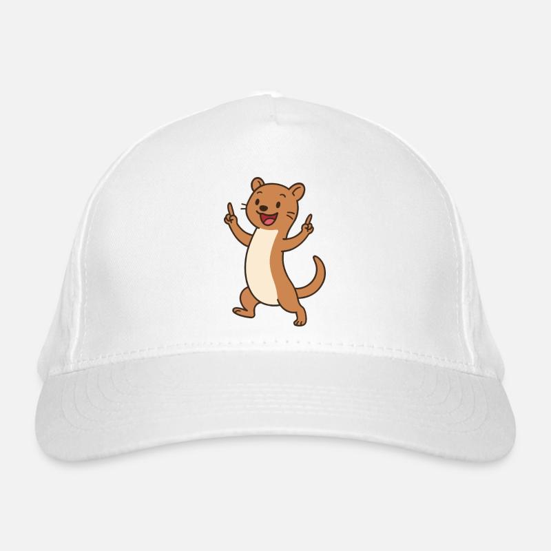 Joyeux bébé belette avec breloque Casquette classique bio