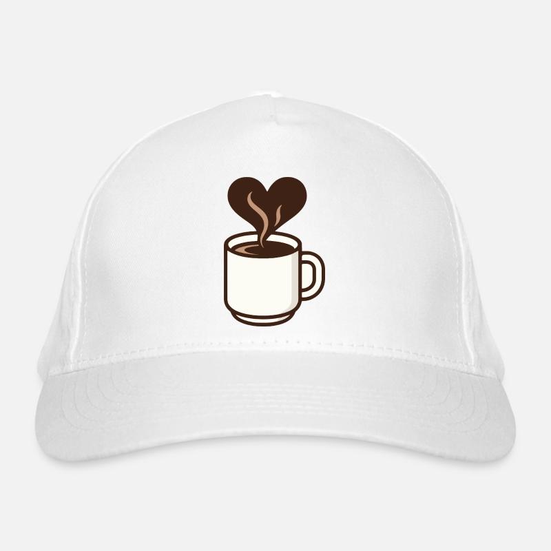Heart-shaped coffee dream Organic Baseball Cap