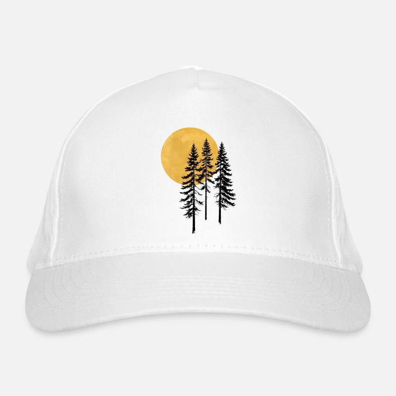 Sunset Pine Silhouette Bio-Baseballkappe
