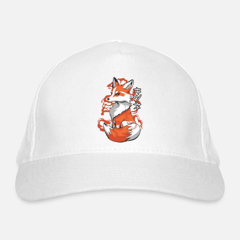 Vibrant Fox Ukiyo Style Organic Baseball Cap