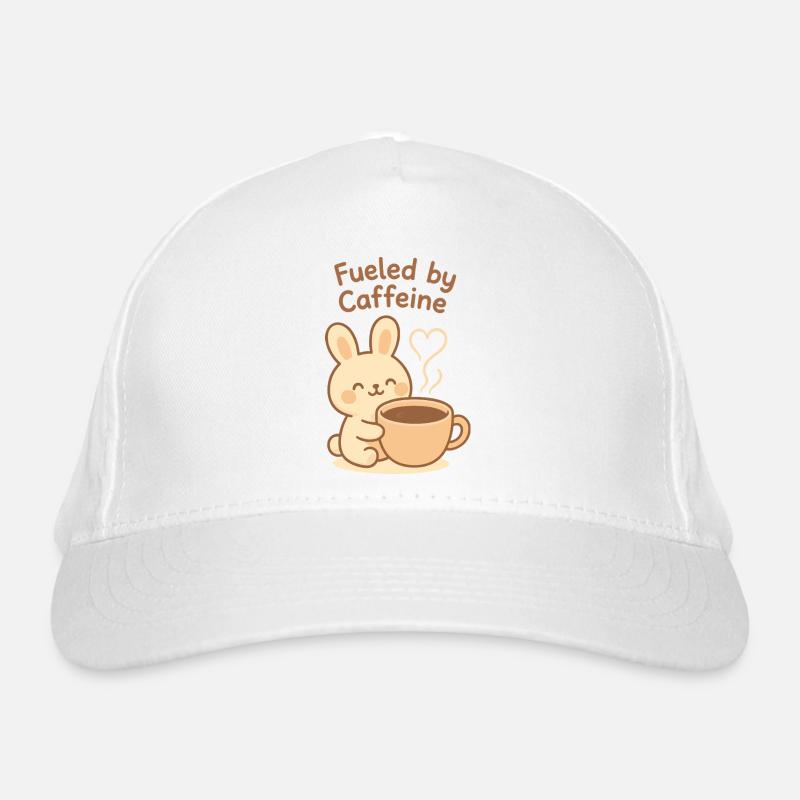Fueled by Caffeine Bunny Organic Baseball Cap
