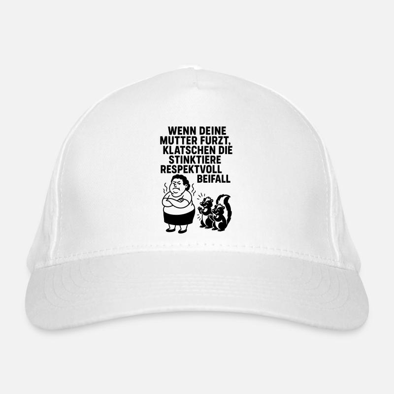 deine mutter witz furz stinktier Bio-Baseballkappe