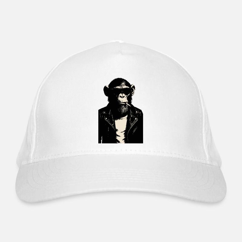 Monkey Rebel Lederjacke Bio-Baseballkappe