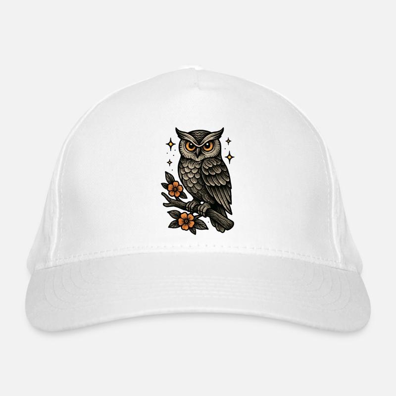 Night Owl Flight with Blossoms Organic Baseball Cap