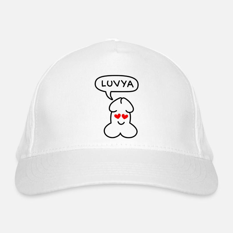 funny Junior luvya emoticon Organic Baseball Cap