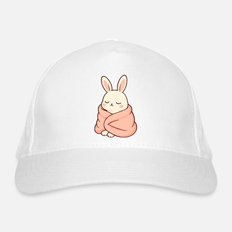 Lapin endormi dans une couverture câline Casquette classique bio