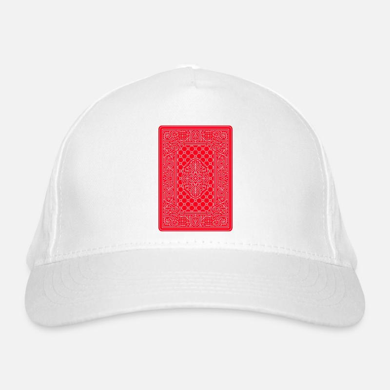 Geometric Playing Card Vector Art Red Organic Baseball Cap