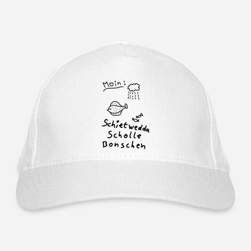 Typisch Nordisch Plattdeutsch Moin Scholle Bonsche Bio-Baseballkappe