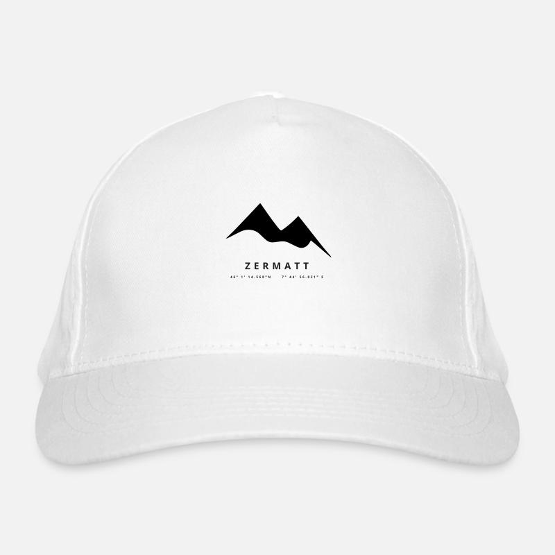 Minimalistisches Zermatt-Logo Bio-Baseballkappe
