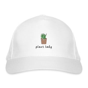 Plant Lady. - Organic Baseball Cap - white - Front
