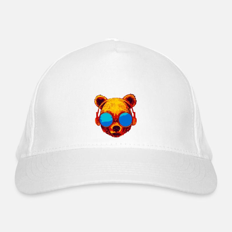 Bear with sunglasses Organic Baseball Cap
