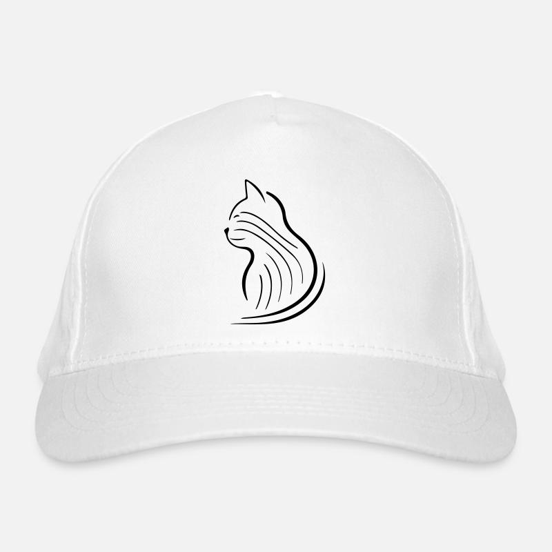 Cat SIlhouette Organic Baseball Cap