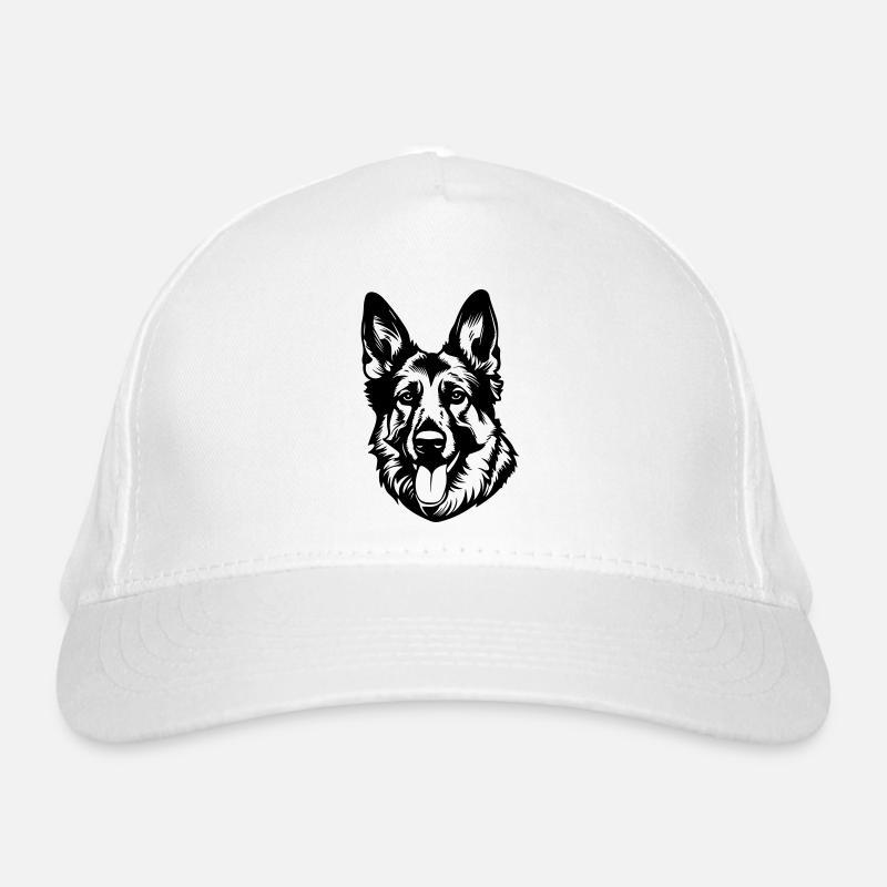 German Shepherd Dog Head Organic Baseball Cap