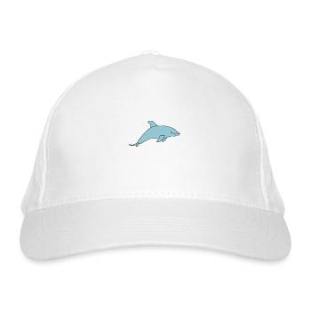 Delphin - Bio-Baseballkappe - Weiß - Vorne