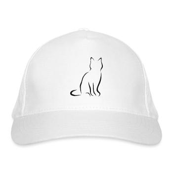 Katze Haustier Tiere Kater Tier Kätzchen Katzen - Bio-Baseballkappe - Weiß - Vorne