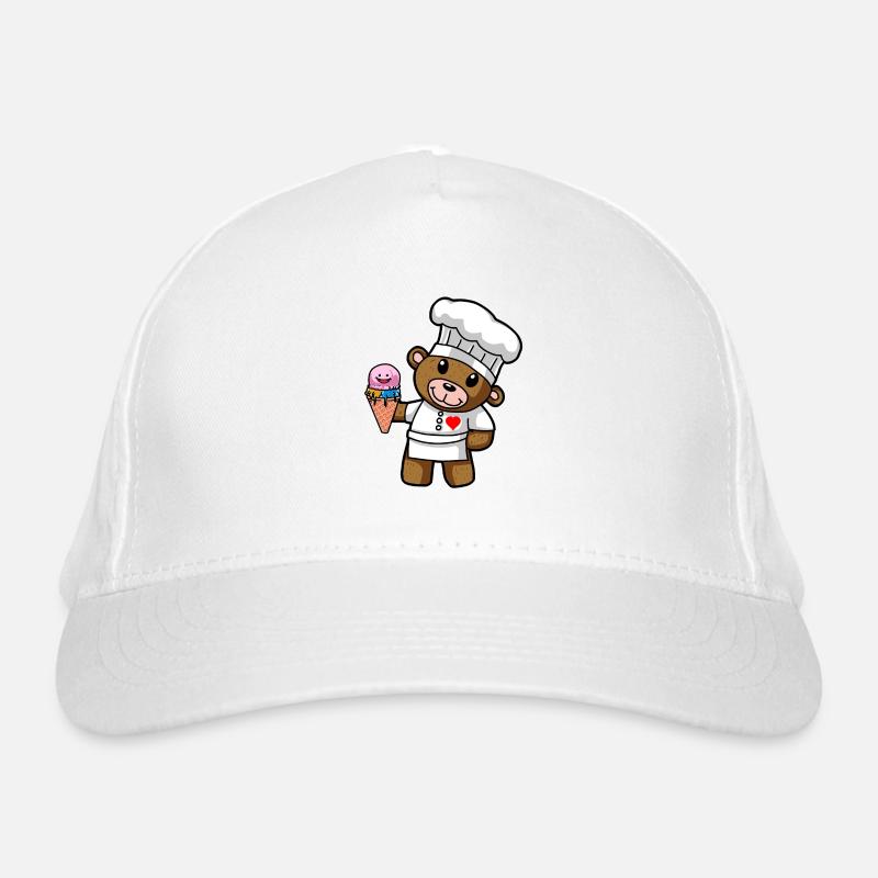 Teddy Eiscreme Konditor Süßigkeiten Eisdiele Kind Bio-Baseballkappe