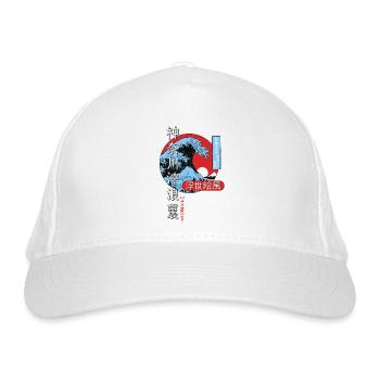 die große Welle vor Kanagawa Japan - Bio-Baseballkappe - Weiß - Vorne