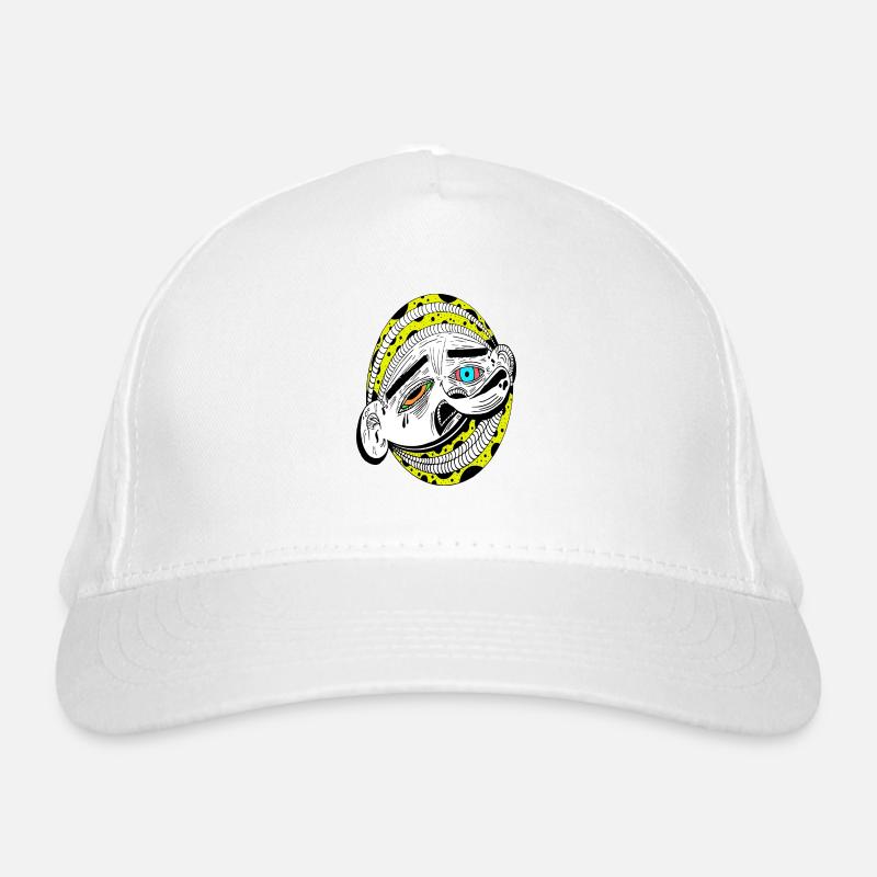 abstraktes gesicht kunst geschenk shirt Bio-Baseballkappe