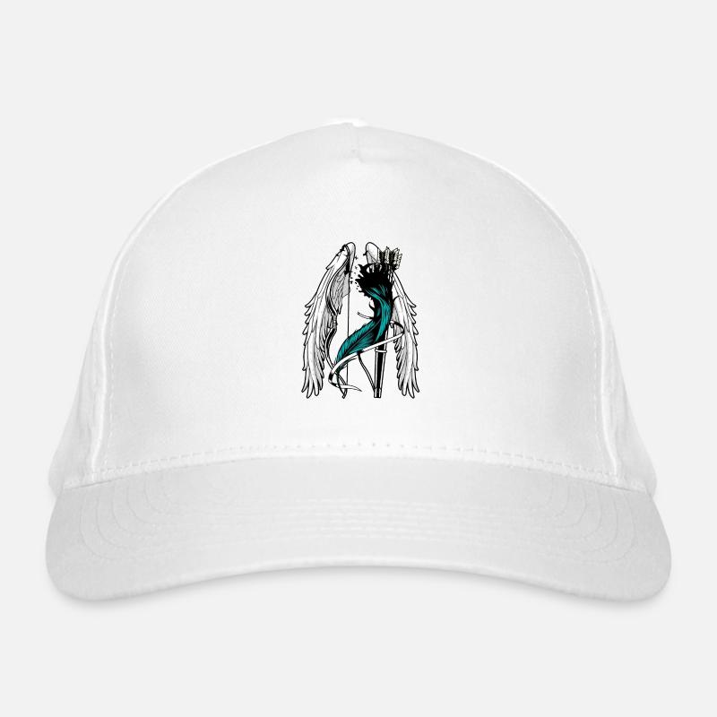 Fantasy Feathers Bow Sagittarius Arrow Wings Warrior Organic Baseball Cap