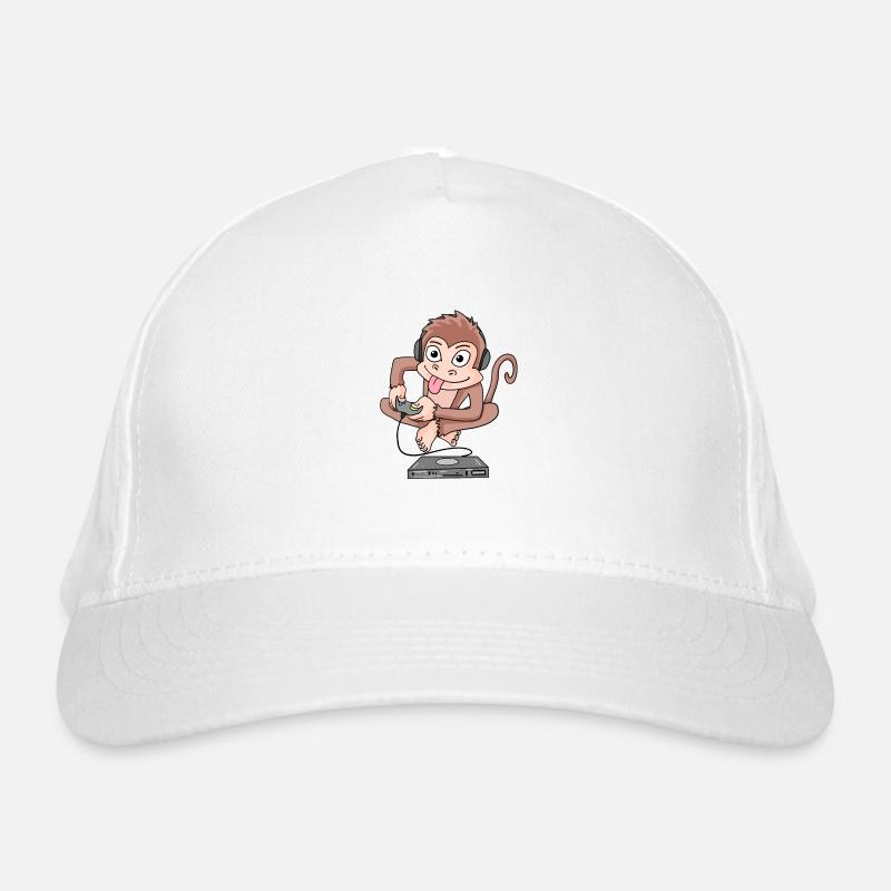 Monkey plays video games Organic Baseball Cap