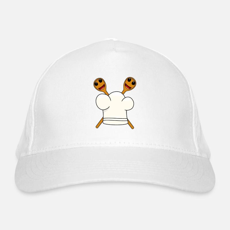 Chef chef hat wooden spoon Organic Baseball Cap