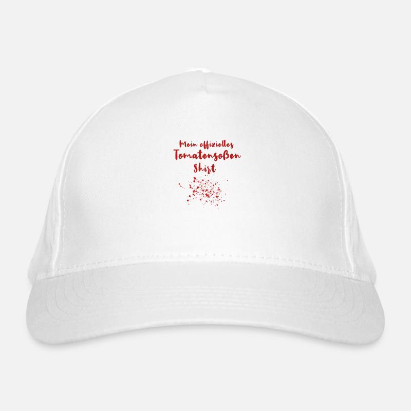 Tomatensoße Flecke Bio-Baseballkappe