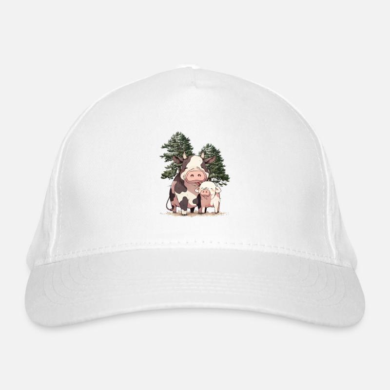 Amis Amitié Vache Cochon Animaux Ensemble Casquette classique bio