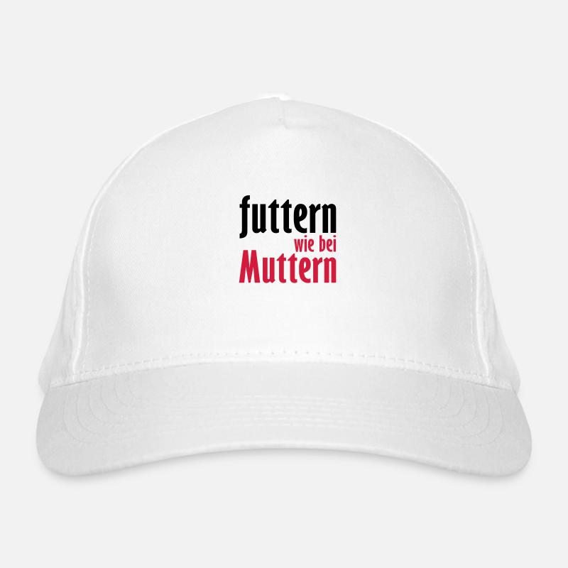 eating like nuts - Organic Baseball Cap - white