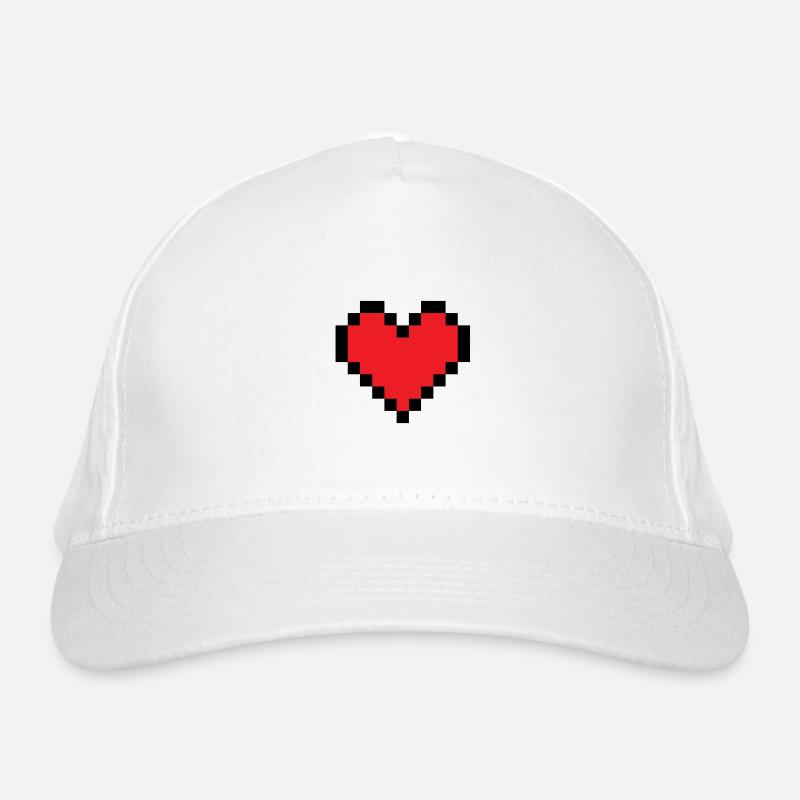 Pixel heart Organic Baseball Cap