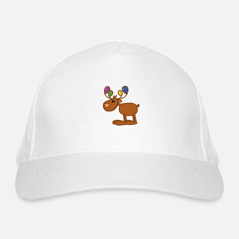 rentier mit farben Bio-Baseballkappe