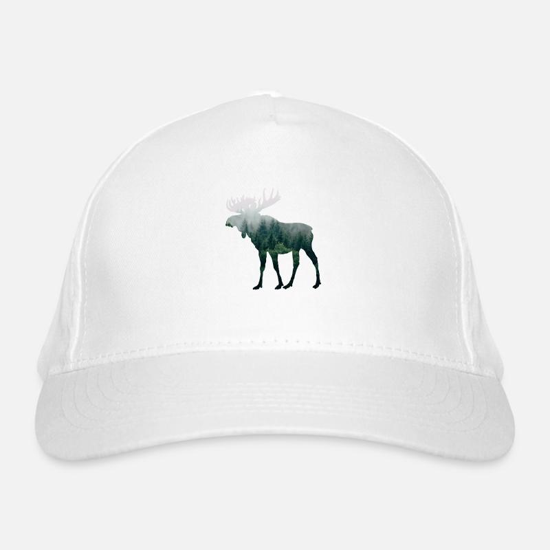 Moose - Organic Baseball Cap - white