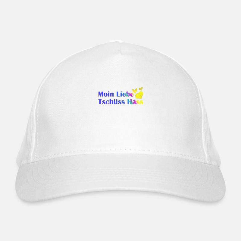 Moin love, bye hate heart romantic gift Organic Baseball Cap