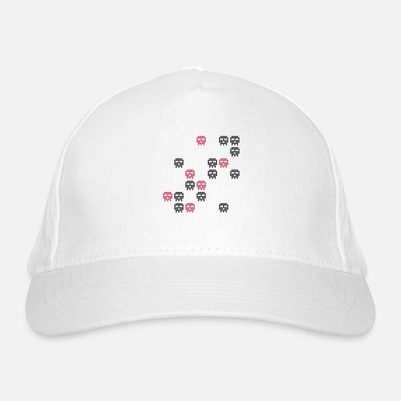 pixel skull game over Casquette classique bio