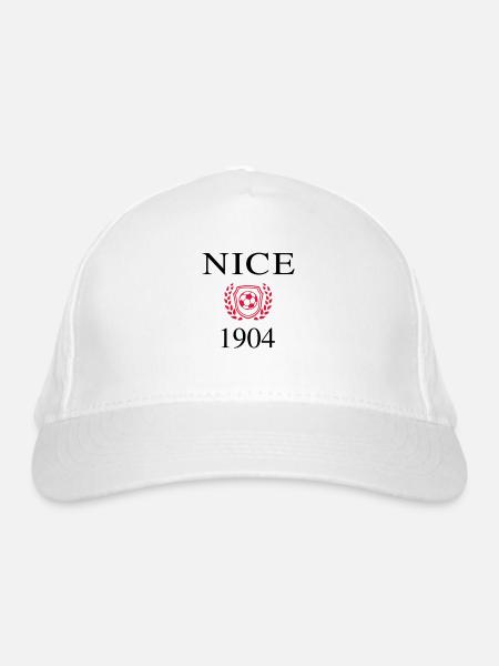 Nizza Origin 1904 - Bio-Baseballkappe - Weiß - Vorne