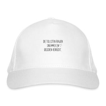 Tolle Frauen verrückt Valentinstag Liebe Geschenk - Bio-Baseballkappe - Weiß - Vorne