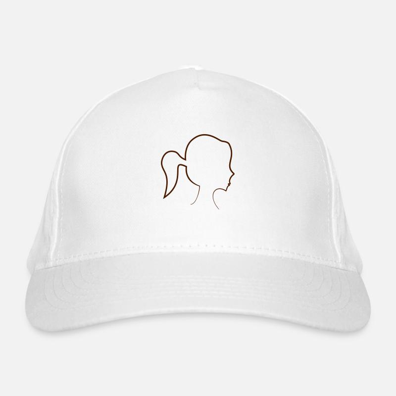 Silhouette Mädchen Bio-Baseballkappe