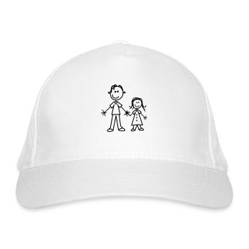Geschwister - Bio-Baseballkappe - Weiß - Vorne