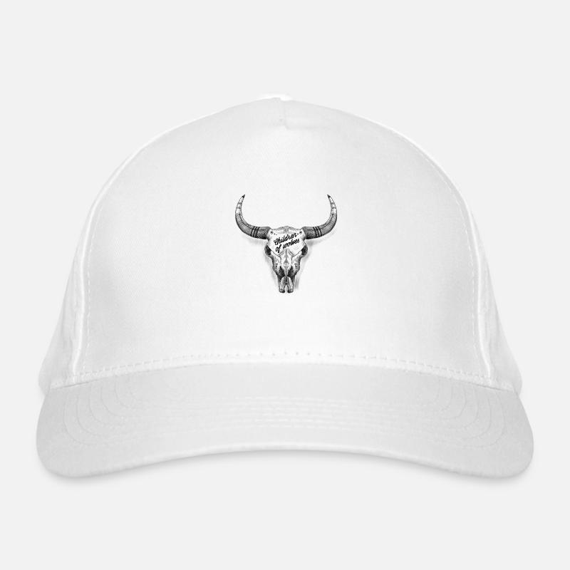 Badass crâne bison design Casquette classique bio