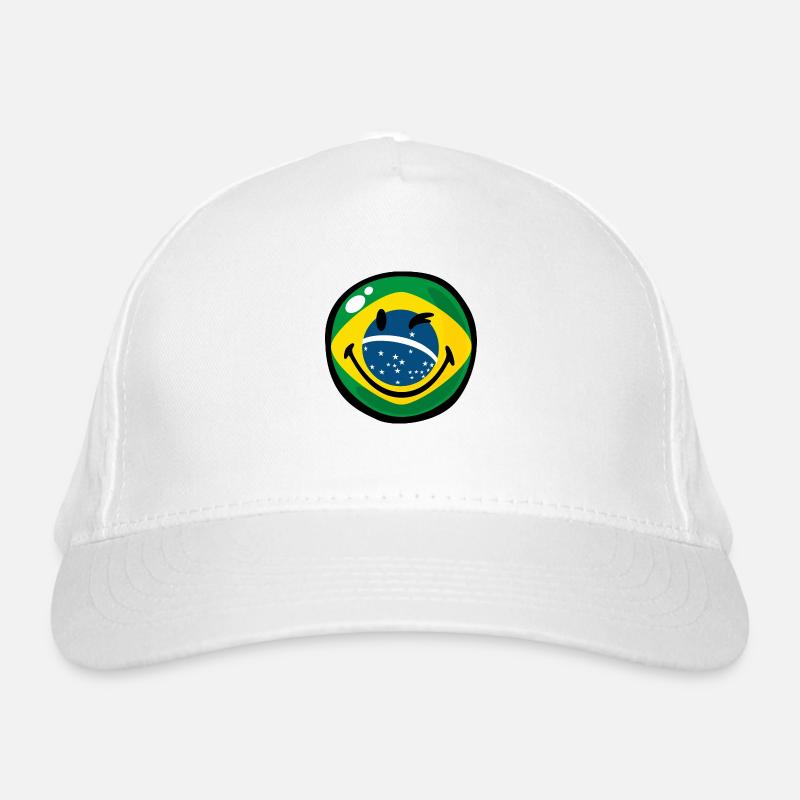Smiley Brazil Bio-Baseballkappe