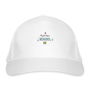 My first day at school - Organic Baseball Cap - white - Front